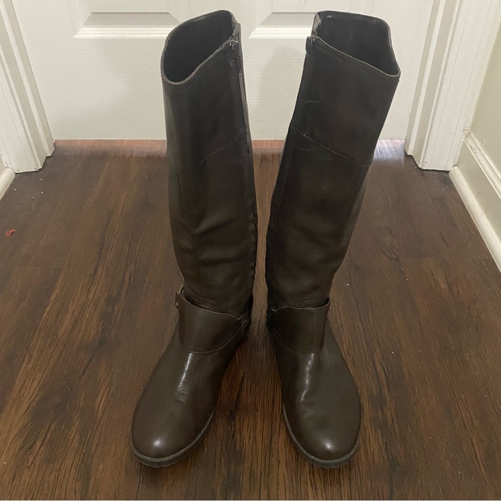 Lauren Ralph Lauren Sulita Harness Riding Boot Brown 9 M - Picture 2 of 14
